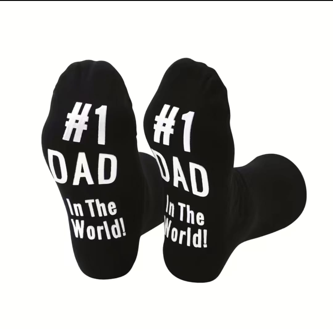 #1 Dad in the world socks