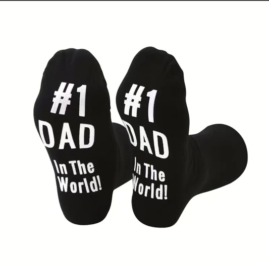 #1 Dad in the world socks