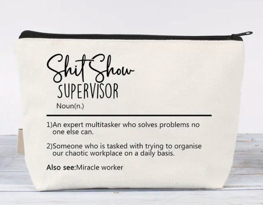 'Supervisor' cosmetics bag