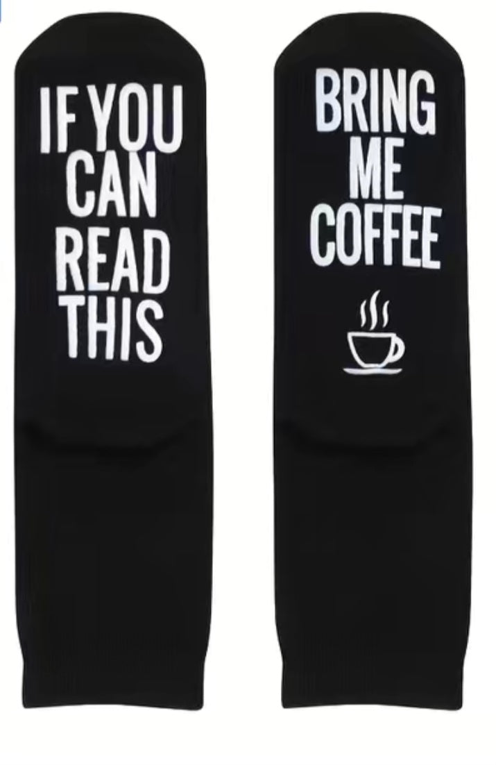 'Bring me coffee' socks